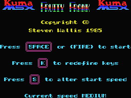 Fruity Frank screenshot 3 for MSX